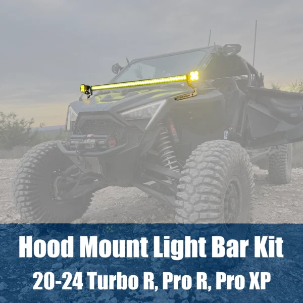 Light Bar + Pod Lights Hood Mount - RZR Turbo R / Pro R / Pro XP
