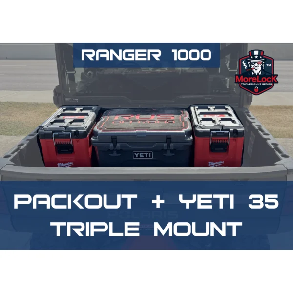 Polaris Ranger 1000 - Yeti 35 Mount - MoreLock Triple Series
