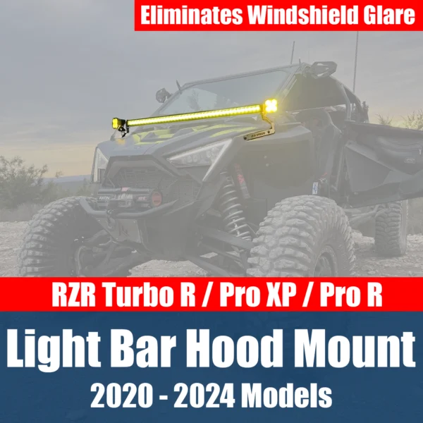 Light Bar + Pod Lights Hood Mount - RZR Turbo R / Pro R / Pro XP