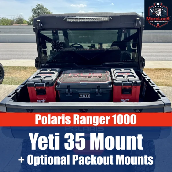 Polaris Ranger 1000 - Yeti 35 Mount - MoreLock Triple Series