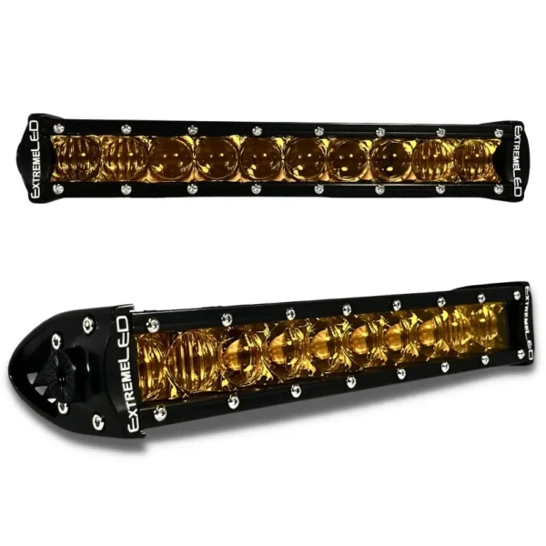 Extreme LED - 10" All Amber LED Light Bar - 50W Single Row Combo Beam
