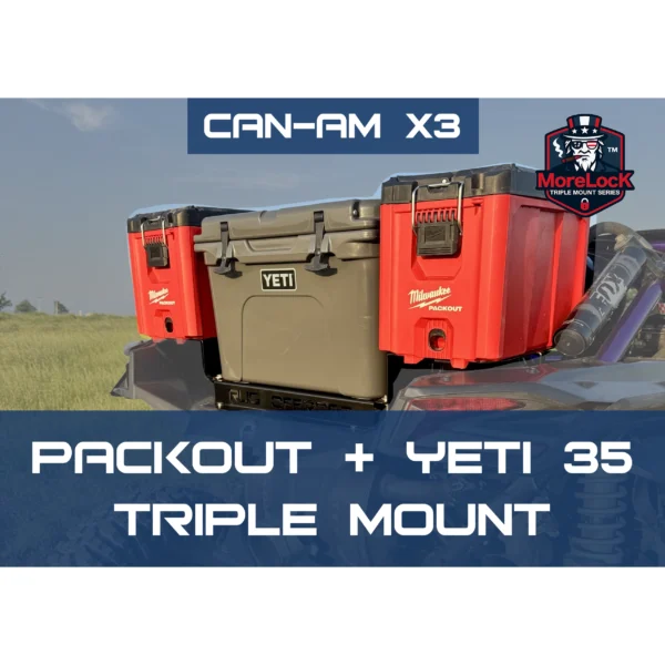 Milwaukee Packout + Yeti 35 Mount for Can-Am X3 Maverick