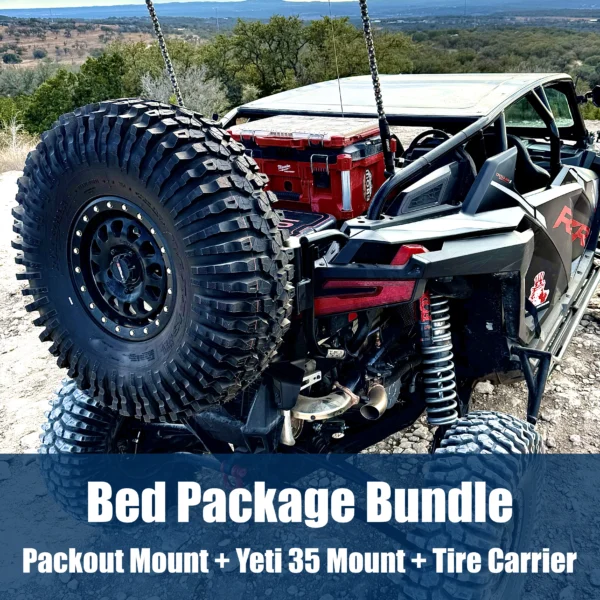 RZR Bed Package - Packout Mount + Yeti 35 Mount + Spare Tire Carrier